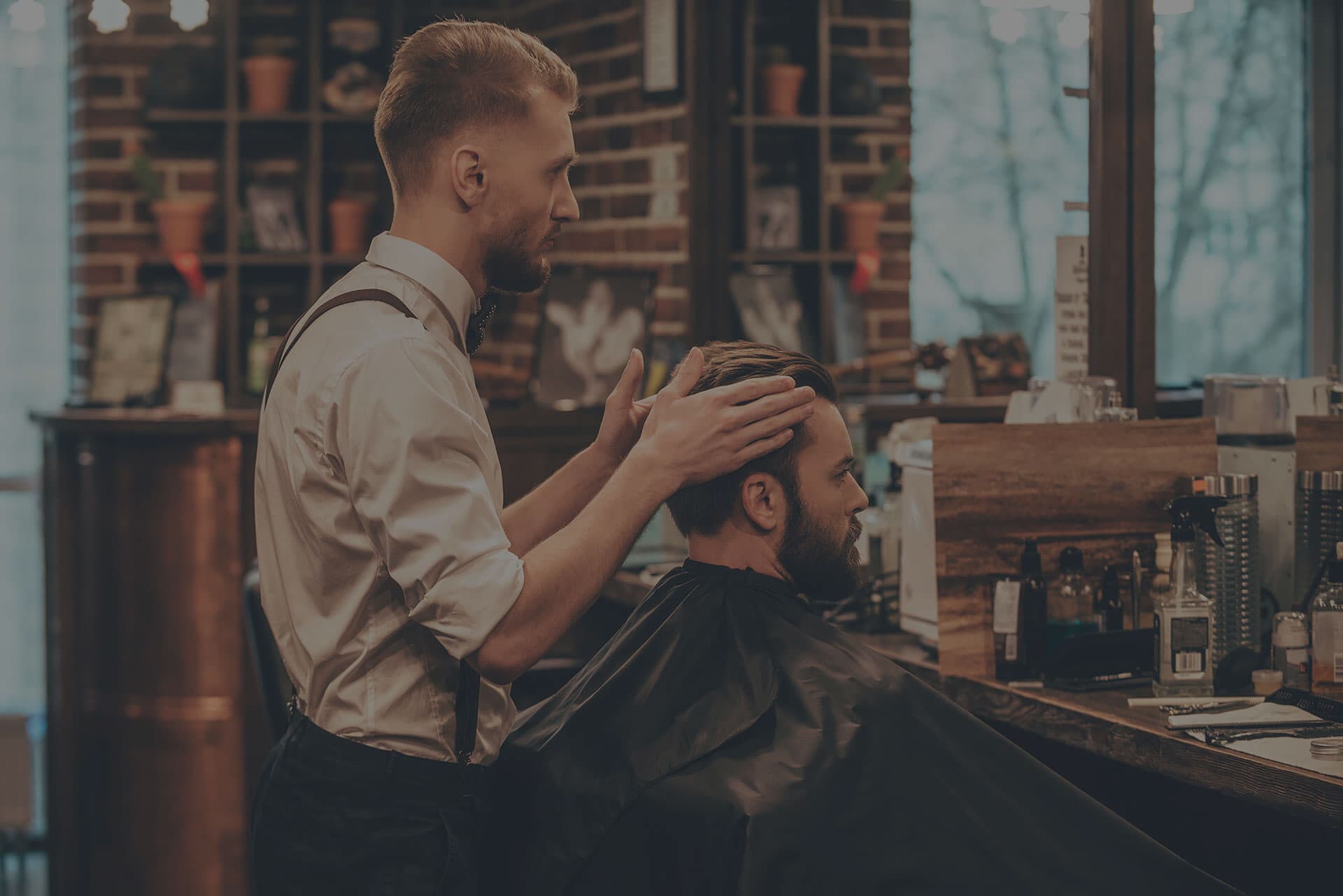 Luxury barbershop atmosphere